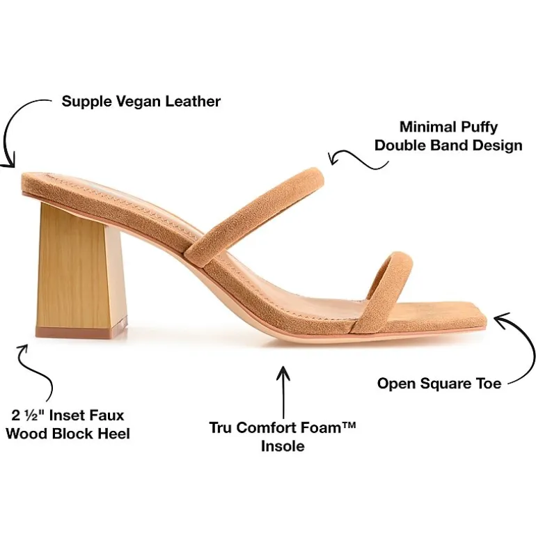 Journee Collection Henrietta Womens Round Open Toe Block Heel Pumps