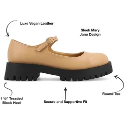 Journee Collection Kamie Womens Round Closed Toe Mary Jane Shoes