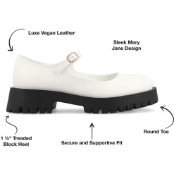 Journee Collection Kamie Womens Round Closed Toe Mary Jane Shoes