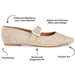 Journee Collection Karissa Womens Round Closed Toe Ballet Flats