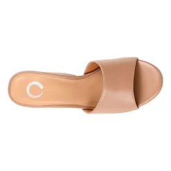 Journee Collection Leslee Womens Round Open Toe Block Heel Pumps