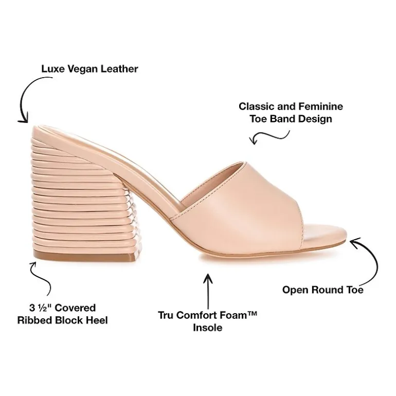 Journee Collection Leslee Womens Round Open Toe Block Heel Pumps