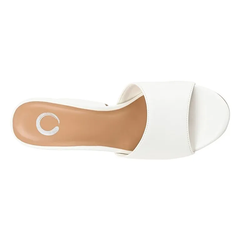 Journee Collection Leslee Womens Round Open Toe Block Heel Pumps