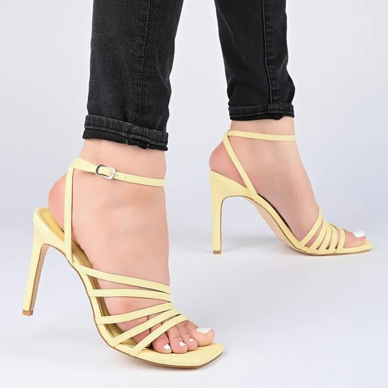 Journee Collection Louella Womens Round Open Toe Stiletto Heel Pumps