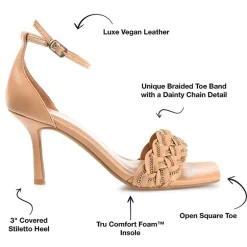Journee Collection Mabella Womens Round Open Toe Stiletto Heel Pumps