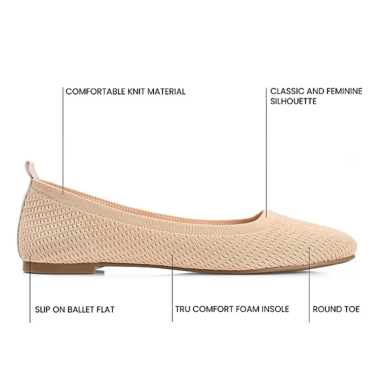 Journee Collection Maryann Womens Round Closed Toe Ballet Flats