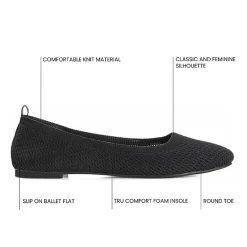 Journee Collection Maryann Womens Round Closed Toe Ballet Flats