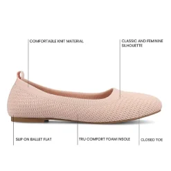 Journee Collection Maryann Womens Round Closed Toe Ballet Flats