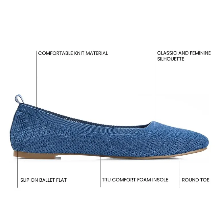 Journee Collection Maryann Womens Round Closed Toe Ballet Flats