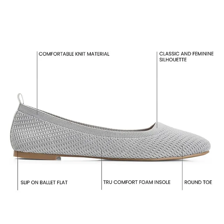 Journee Collection Maryann Womens Round Closed Toe Ballet Flats