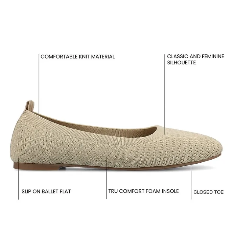 Journee Collection Maryann Womens Round Closed Toe Ballet Flats