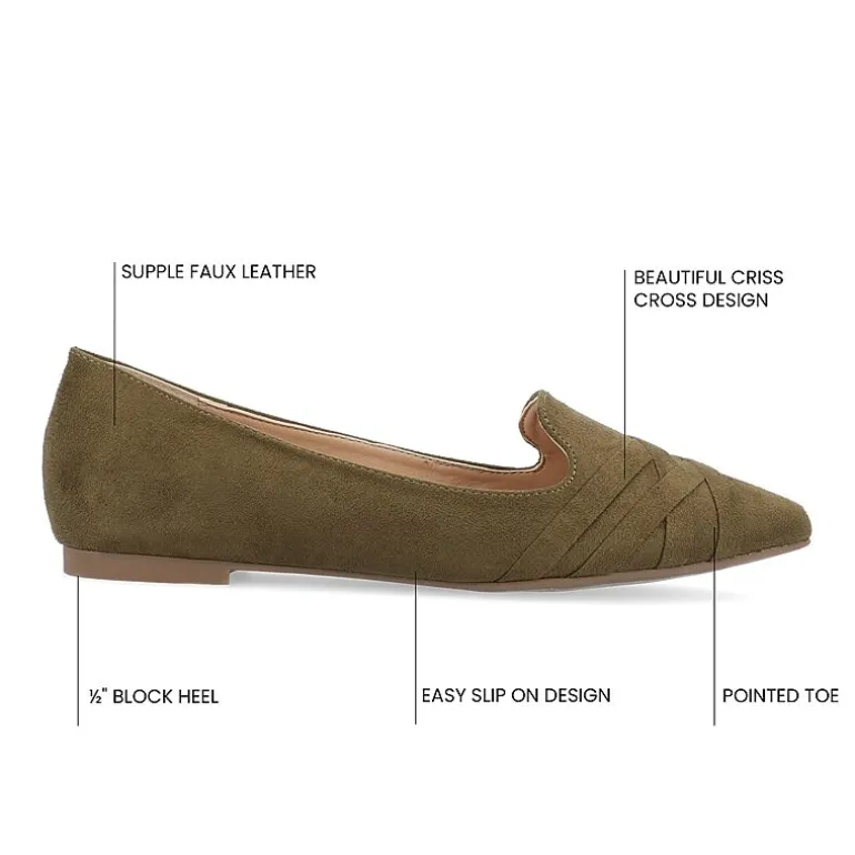 Journee Collection Mindee Womens Pointed Closed Toe Loafers