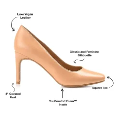 Journee Collection Monalee Womens Square Closed Toe Stiletto Heel Pumps