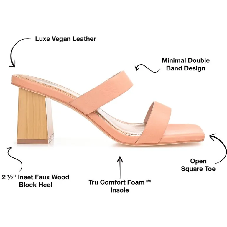 Journee Collection Nolla Womens Round Open Toe Block Heel Pumps