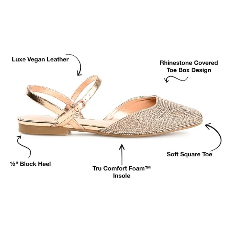 Journee Collection Nysha Womens Square Ballet Flats