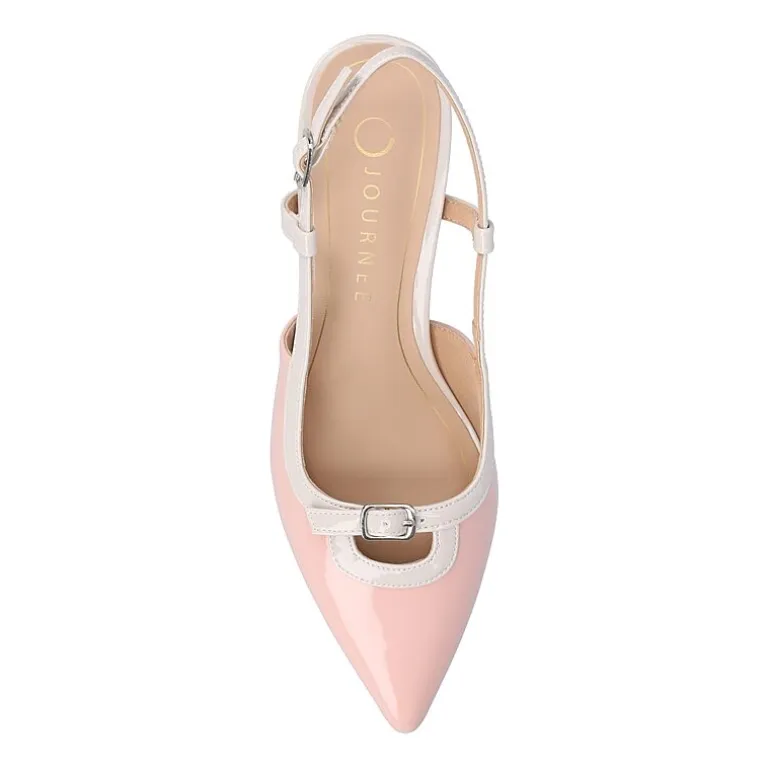 Journee Collection Padma Womens Pointed Closed Toe Kitten Heel Pumps