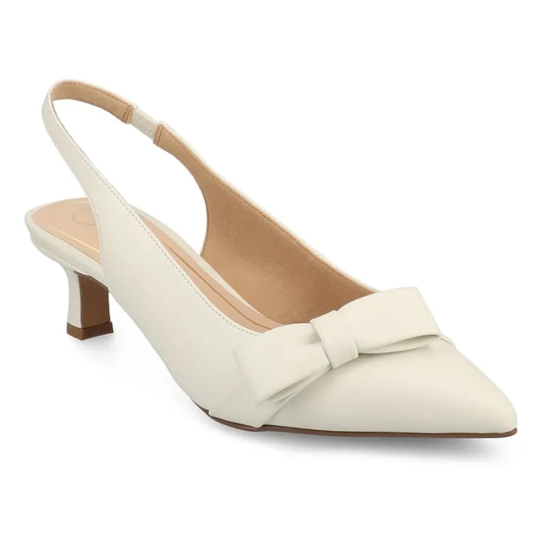 Journee Collection Paloma Womens Pointed Closed Toe Kitten Heel Pumps