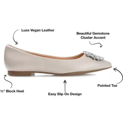 Journee Collection Renzo Womens Pointed Ballet Flats