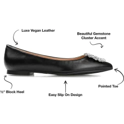 Journee Collection Renzo Womens Pointed Ballet Flats