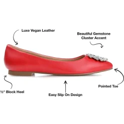 Journee Collection Renzo Womens Pointed Ballet Flats