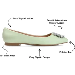 Journee Collection Renzo Womens Pointed Ballet Flats