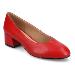 Journee Collection Saarii Womens Round Closed Toe Block Heel Pumps