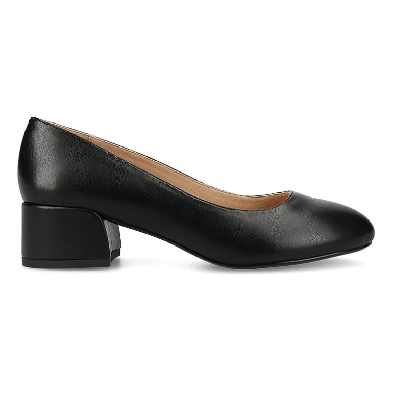Journee Collection Saarii Womens Round Closed Toe Block Heel Pumps