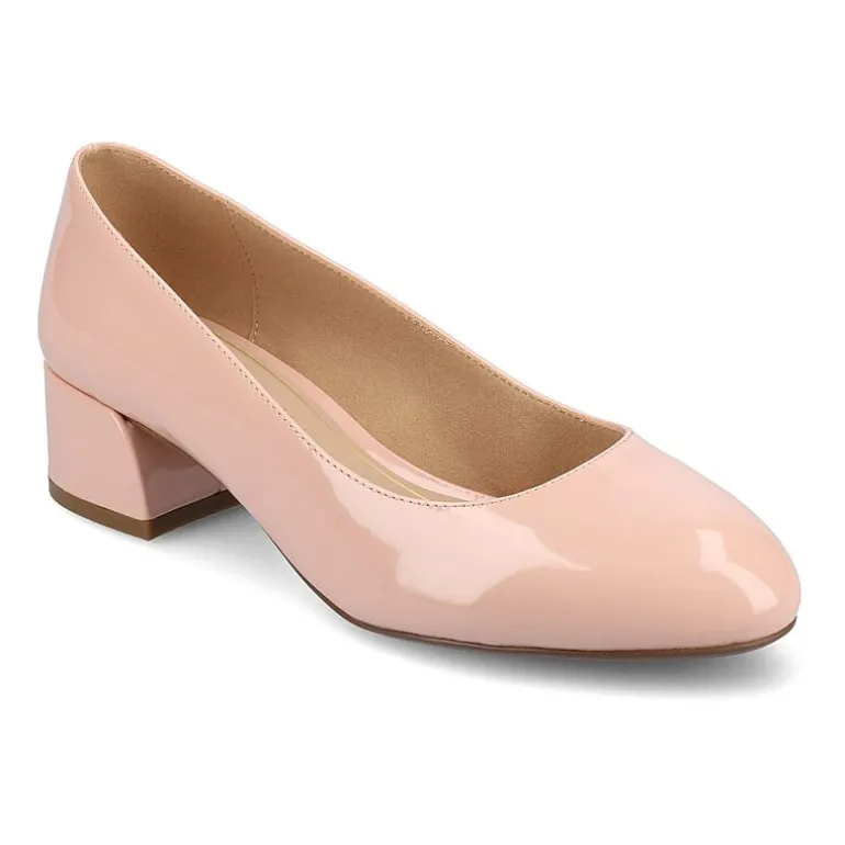 Journee Collection Saarii Womens Round Closed Toe Block Heel Pumps