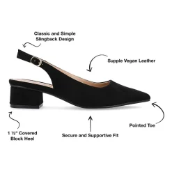 Journee Collection Sylvia Womens Pointed Closed Toe Block Heel Pumps