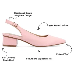 Journee Collection Sylvia Womens Pointed Closed Toe Block Heel Pumps