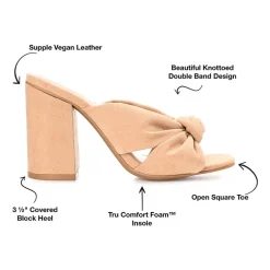Journee Collection Tabithea Womens Round Open Toe Block Heel Pumps