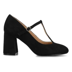 Journee Collection Talani Womens Almond Closed Toe Block Heel Pumps