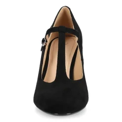 Journee Collection Talani Womens Almond Closed Toe Block Heel Pumps