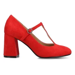 Journee Collection Talani Womens Almond Closed Toe Block Heel Pumps