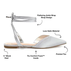 Journee Collection Theia Womens Pointed Ballet Flats