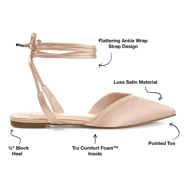 Journee Collection Theia Womens Pointed Ballet Flats