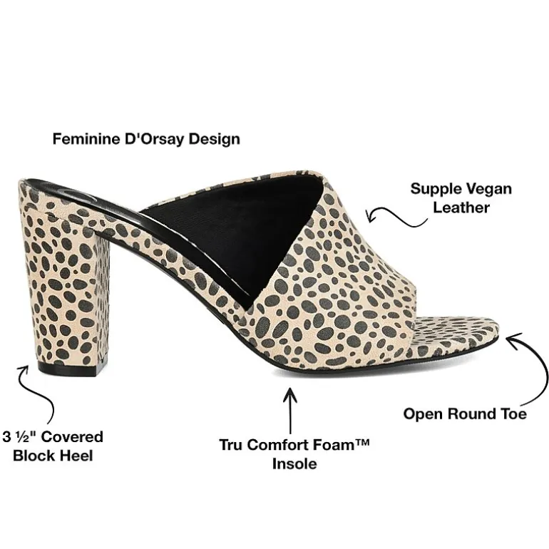 Journee Collection Womens Allea Slip-on Open Toe Mules