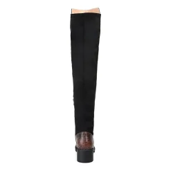 Journee Collection Womens Aryia Stacked Heel Over the Knee Boots