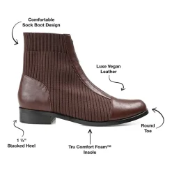Journee Collection Womens Bexlie Stacked Heel Booties