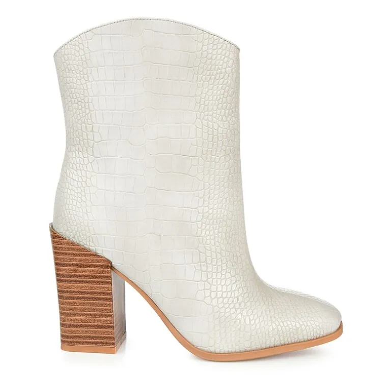 Journee Collection Womens Brekinn Stacked Heel Booties