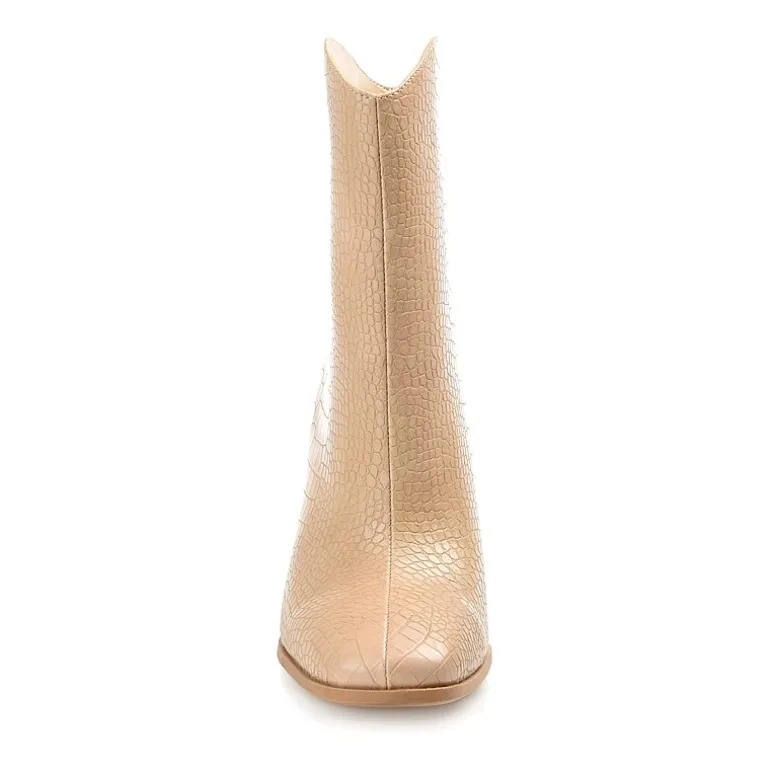 Journee Collection Womens Brekinn Stacked Heel Booties