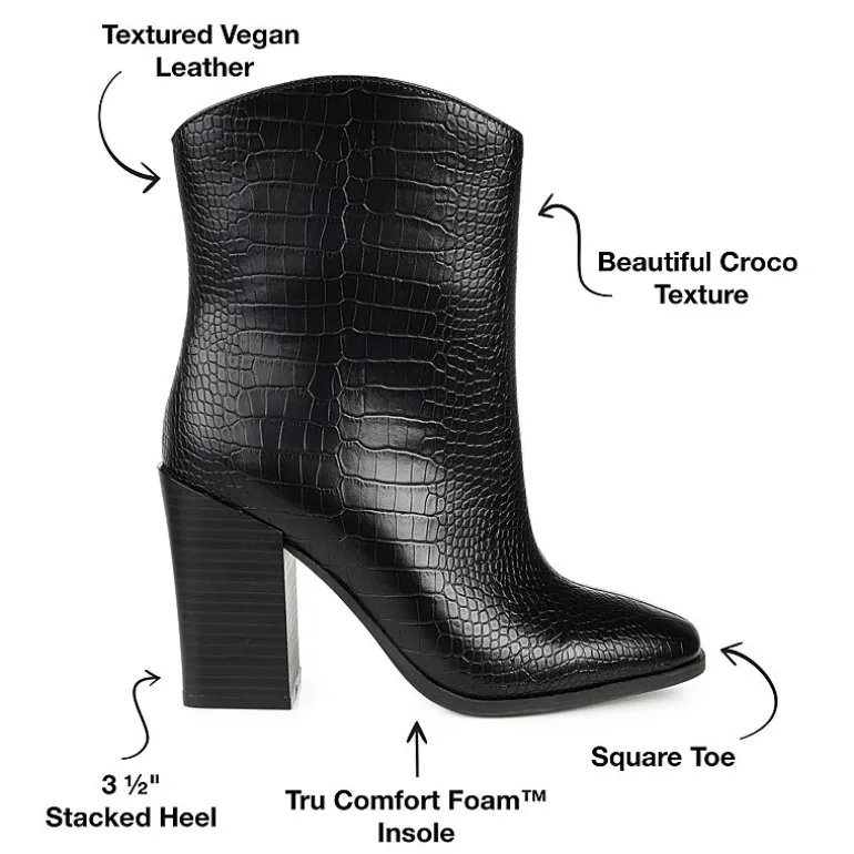Journee Collection Womens Brekinn Stacked Heel Booties