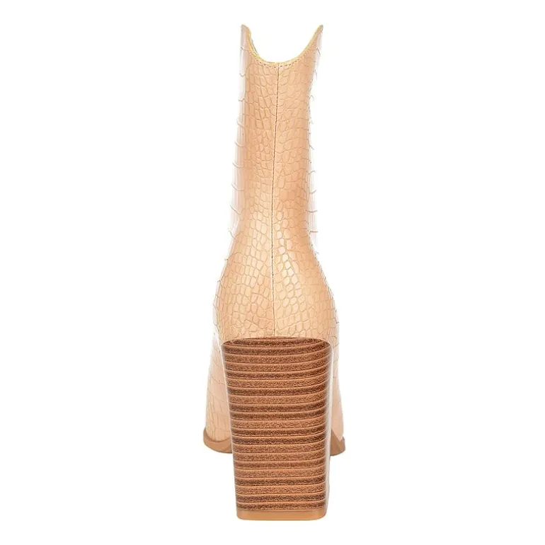 Journee Collection Womens Brekinn Stacked Heel Booties
