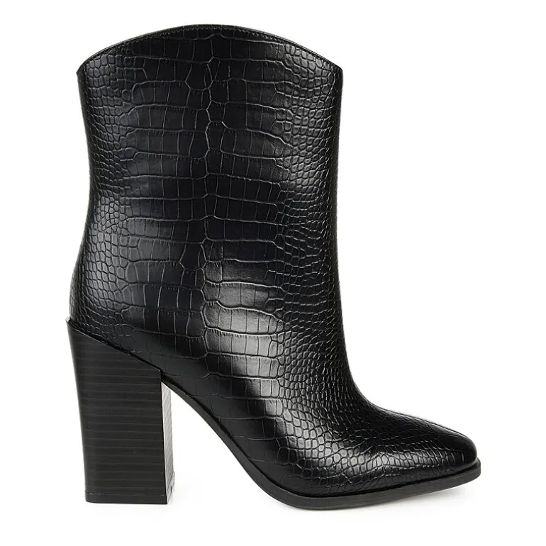 Journee Collection Womens Brekinn Stacked Heel Booties
