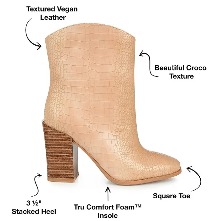 Journee Collection Womens Brekinn Stacked Heel Booties