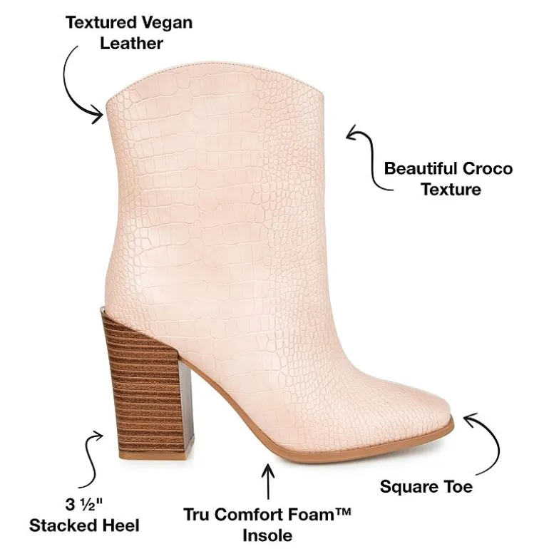 Journee Collection Womens Brekinn Stacked Heel Booties