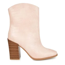 Journee Collection Womens Brekinn Stacked Heel Booties