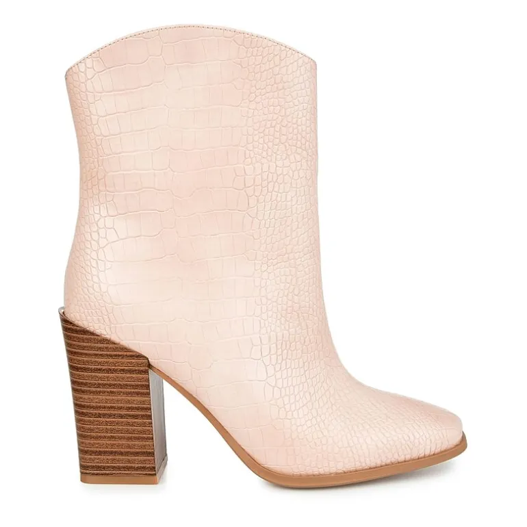 Journee Collection Womens Brekinn Stacked Heel Booties