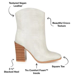 Journee Collection Womens Brekinn Stacked Heel Booties