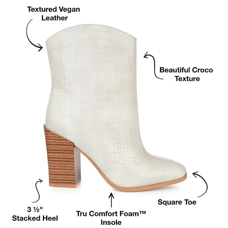 Journee Collection Womens Brekinn Stacked Heel Booties
